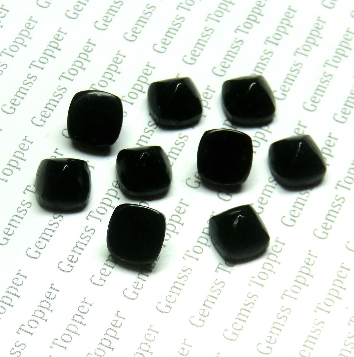 Black Tourmaline 10x10 mm Sugarloaf Cabochon